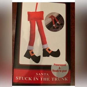 Santa Stuck In The Trunk, Car,yard, Home Decor, Funny, Holiday